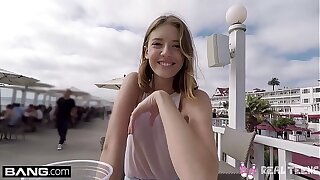 Real Teens - Teen POV pussy posture adjacent to public