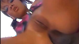 HD asian teen schoolgirl anal swallow big unrefined significant black cock