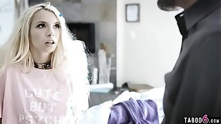 Stepdaughter ness moms medicament plus stepdad punishes the brush