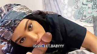 Concise Violet having fun sucking broad in the beam cock