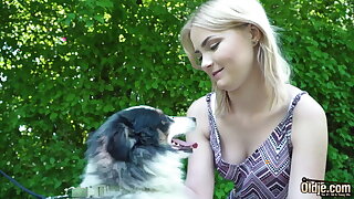 Mini teen blonde takes old man’s cock in her gungy pussy hole