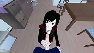 POV going to bed Roseate Rose before giving her a doggystyle creampie. RWBY Hentai.